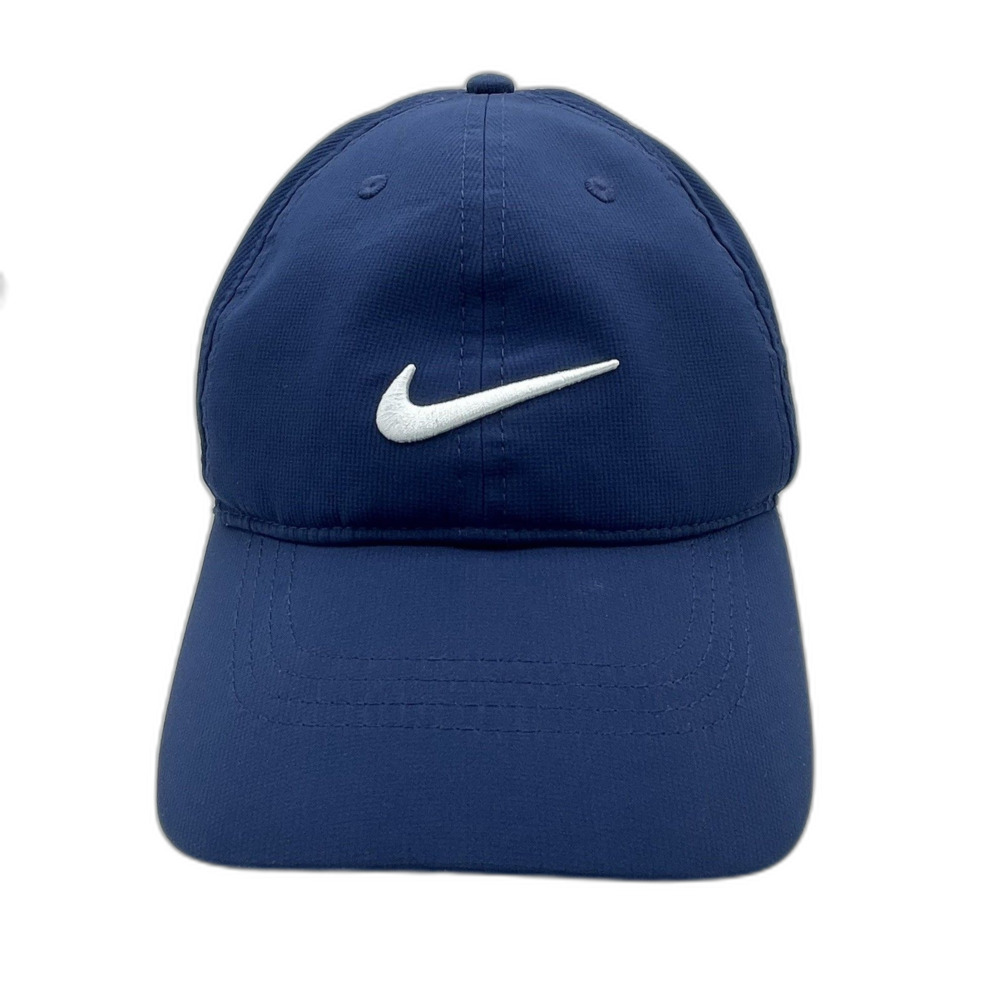 Nike Men's Dri-FIT Tech Golf Cap Hat Midnight Navy/White